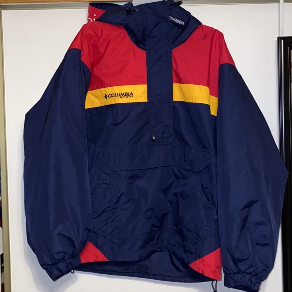 Vintage Columbia Sport Navy and Crimson Outdoor Jacket